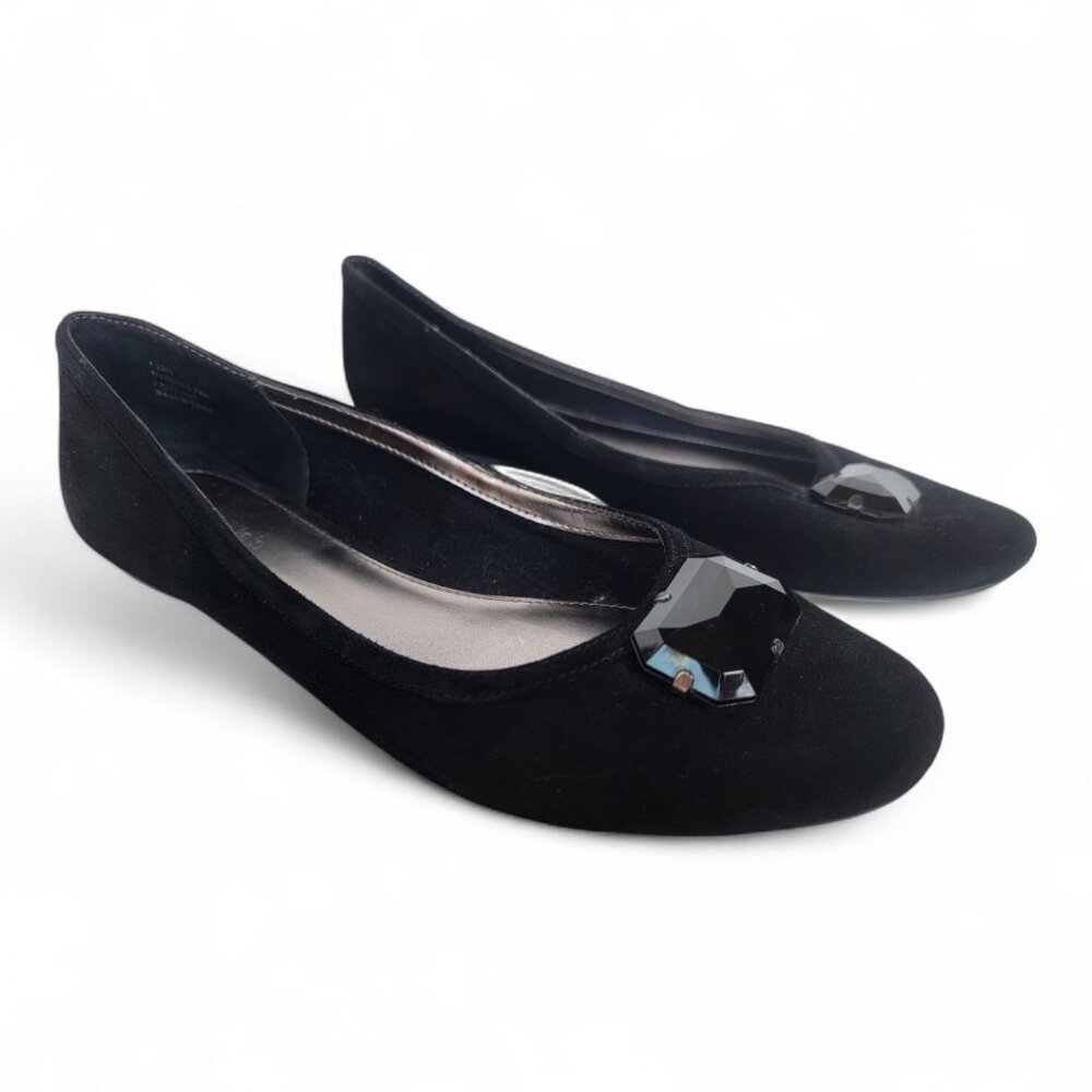Calvin Klein Black suede with jewel shoes